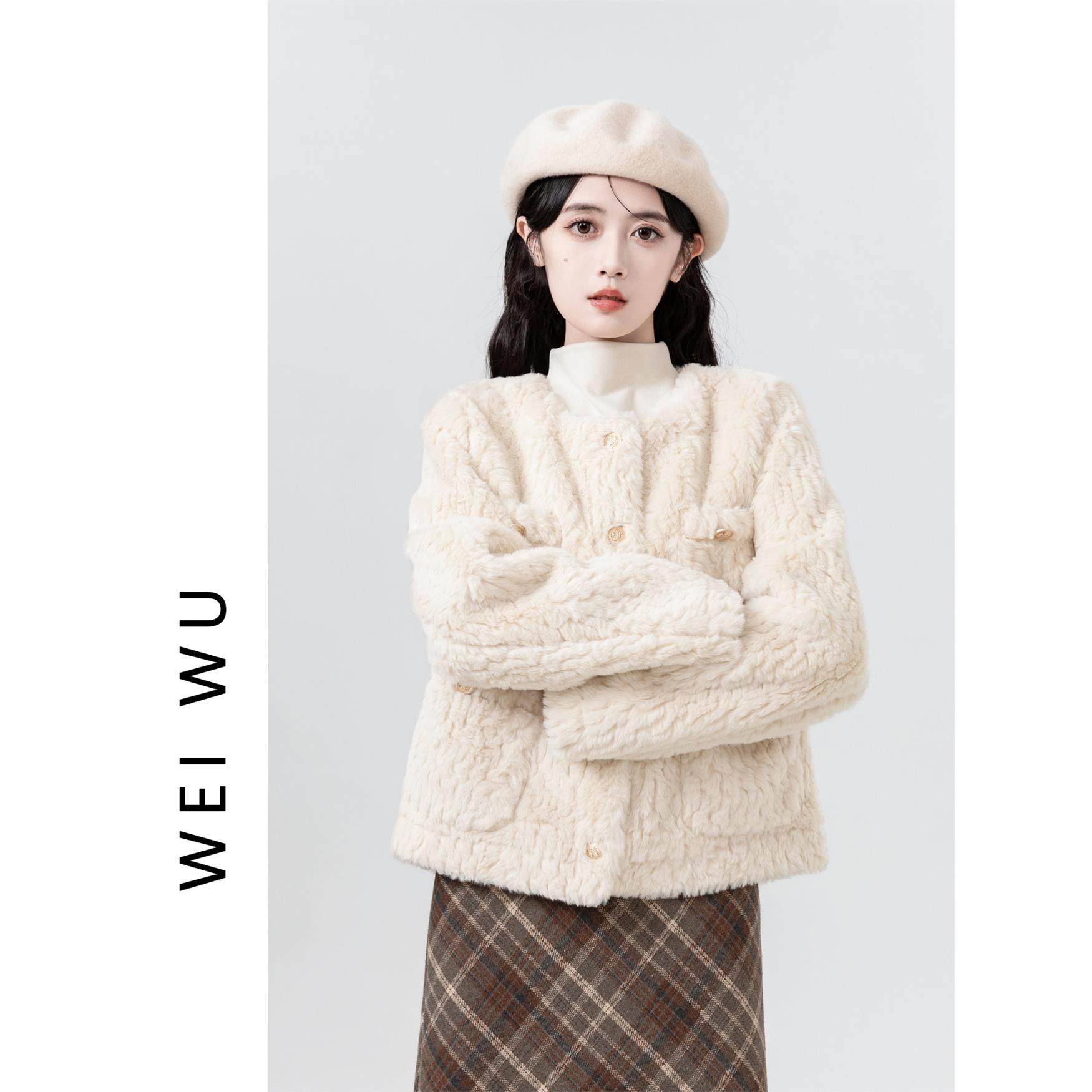 皮毛一体羔毛外套女秋冬2025新款小香风羊羔绒圆领开衫小个子上衣,个性定制/设计服务/DIY,棉服工装,淘宝优惠券,粉丝福利购,淘宝优惠卷