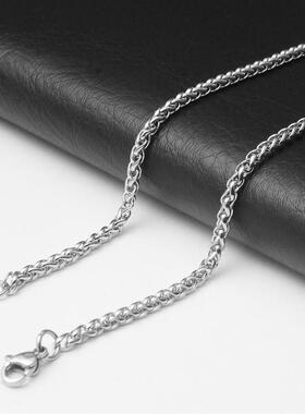 男士项链不锈钢链条diy饰品配件钛钢欧美热销龙骨链女生吊坠爆款