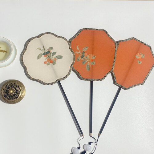 六月微风ly手工长柄团扇