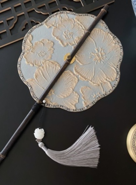 古风可卷可折叠紫竹腰扇古扇旗袍拍照团扇表演国风礼品便携扇子