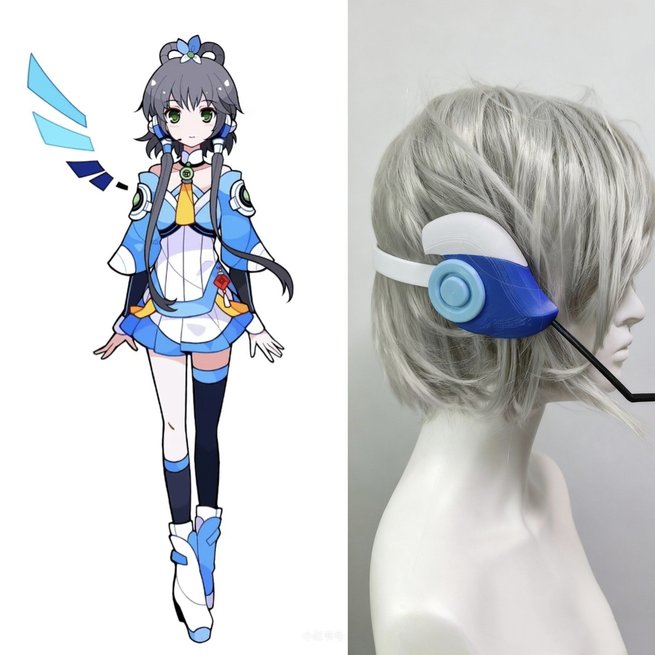 V家 洛天依V3耳机洛天依耳麦麦克风头戴发饰cosplay道具定制