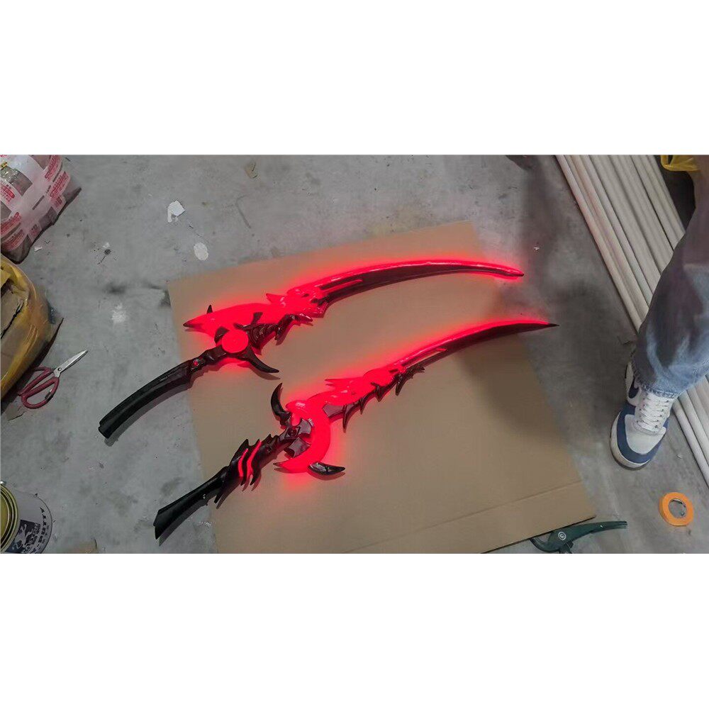 Cosplay 剑网3 明教 大橙武 血月 cos道具武器