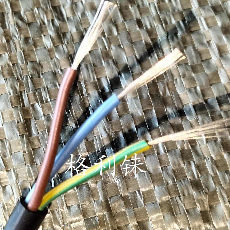 日本进口3芯0.25平方电缆线硅胶耐高低温电源线电烙铁连接线超软