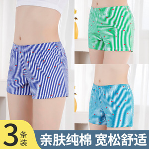 女士内裤女款四角底裤衩纯棉宽松女生夏季平角睡觉穿短裤头阿罗裤