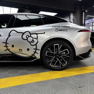 阿维塔06车贴拉花 07 11 12 个性改装饰汽车贴纸彩条Kitty凯蒂猫