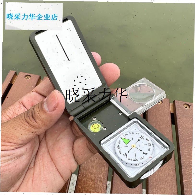 T10指南针打o火棒尺子哨子带放大镜照明手电多功能湿度温度l