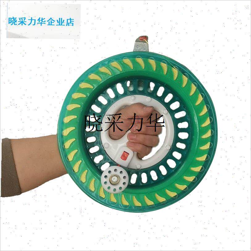 新款放风筝线轮盘手握轮r绕线轮水晶线轮大摇把小轴承转动送连接l