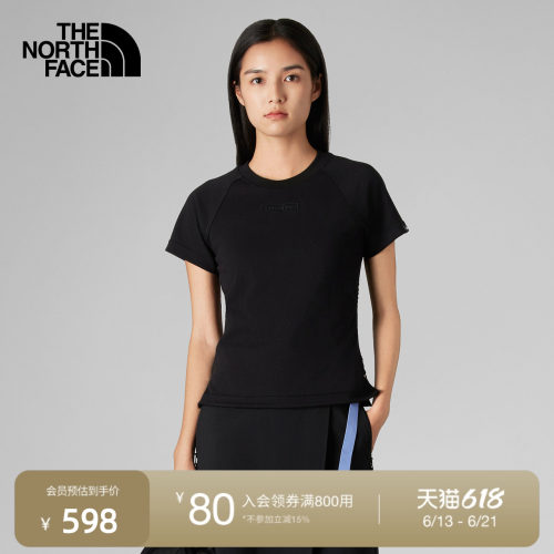 北面UE女圆领休闲短袖T恤