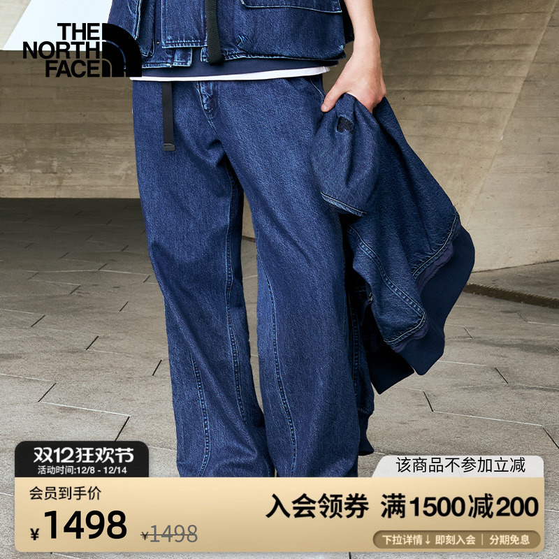 北面UE设计师款男休闲牛仔长裤