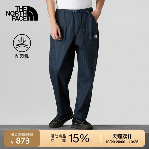 北面UE设计师款男防泼水格纹裤