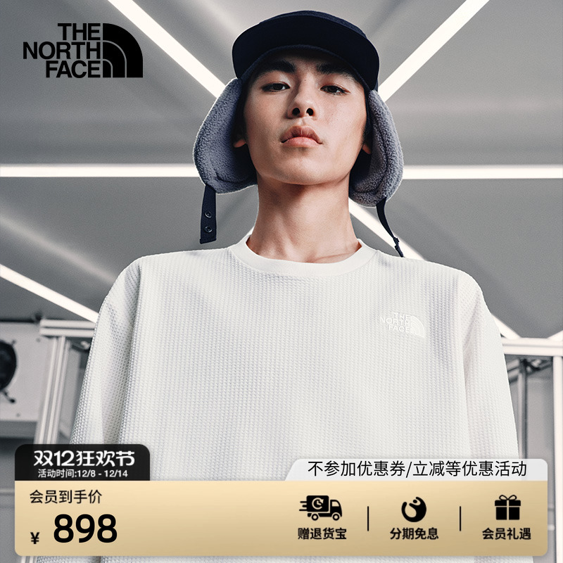 北面UE设计师款男华夫格长袖T恤