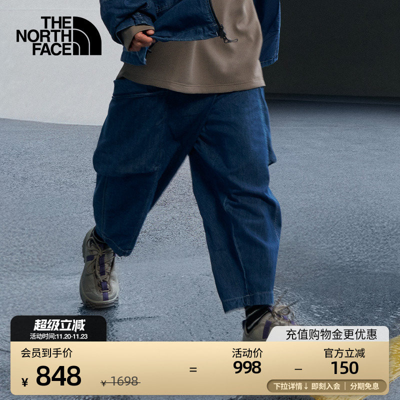 北面UE男丹宁工装牛仔裤