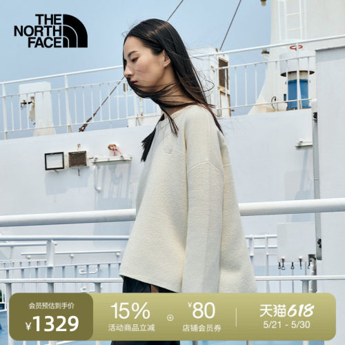 北面UE设计师款女圆领宽松毛衣