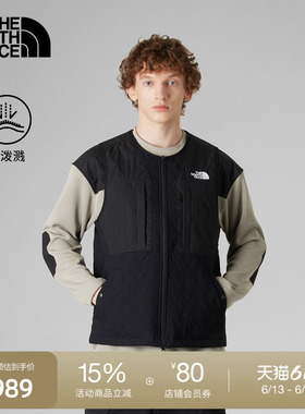 北面UE夹棉马甲男款保暖防泼水时尚拼接户外TheNorthFace|8CJC