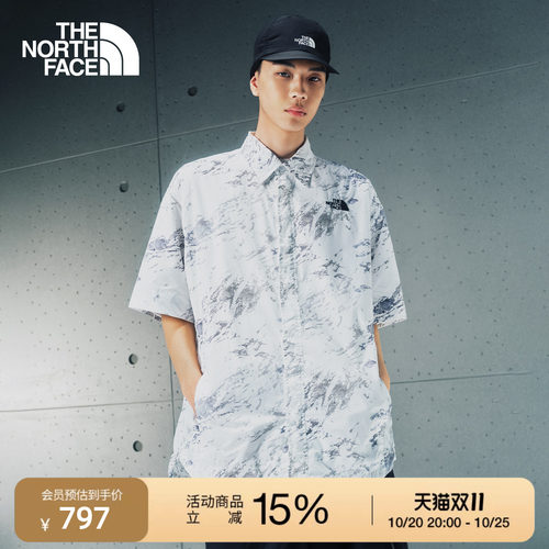 北面UE设计师款男休闲短袖衬衫