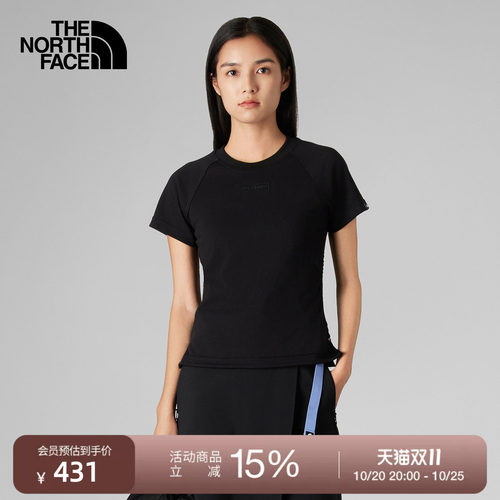 北面UE女圆领休闲短袖T恤