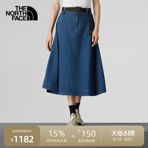 北面UE设计师款女丹宁牛仔半身裙
