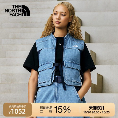 北面UE设计师款女休闲牛仔马甲