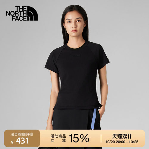 北面UE女圆领休闲短袖T恤