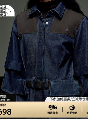 北面UE设计师款牛仔连体衣女可拆卸户外新款TheNorthFace|8F4Y