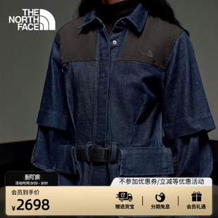 8F4Y TheNorthFace 北面UE设计师款 牛仔连体衣女可拆卸户外新款