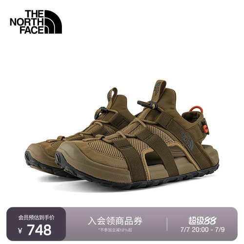 北面男户外轻便抓地凉鞋