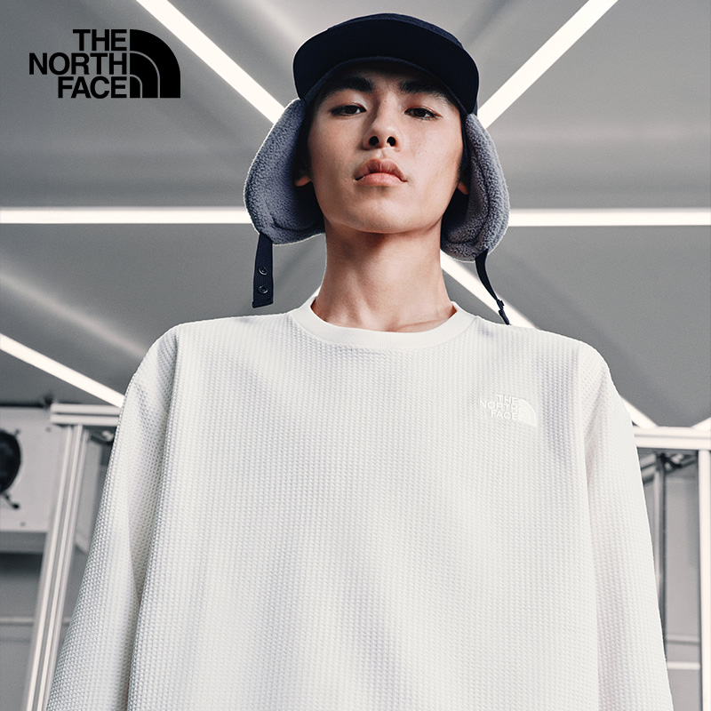 北面UE设计师款男华夫格长袖T恤