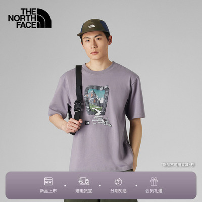 北面UE男纯棉时尚印花短袖T恤