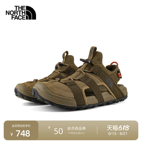 北面男户外轻便抓地凉鞋