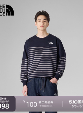 北面UE设计师款条纹长袖T恤男纯棉休闲户外新款TheNorthFace|8F4F