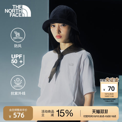 北面UE设计师女防风防晒短袖T恤