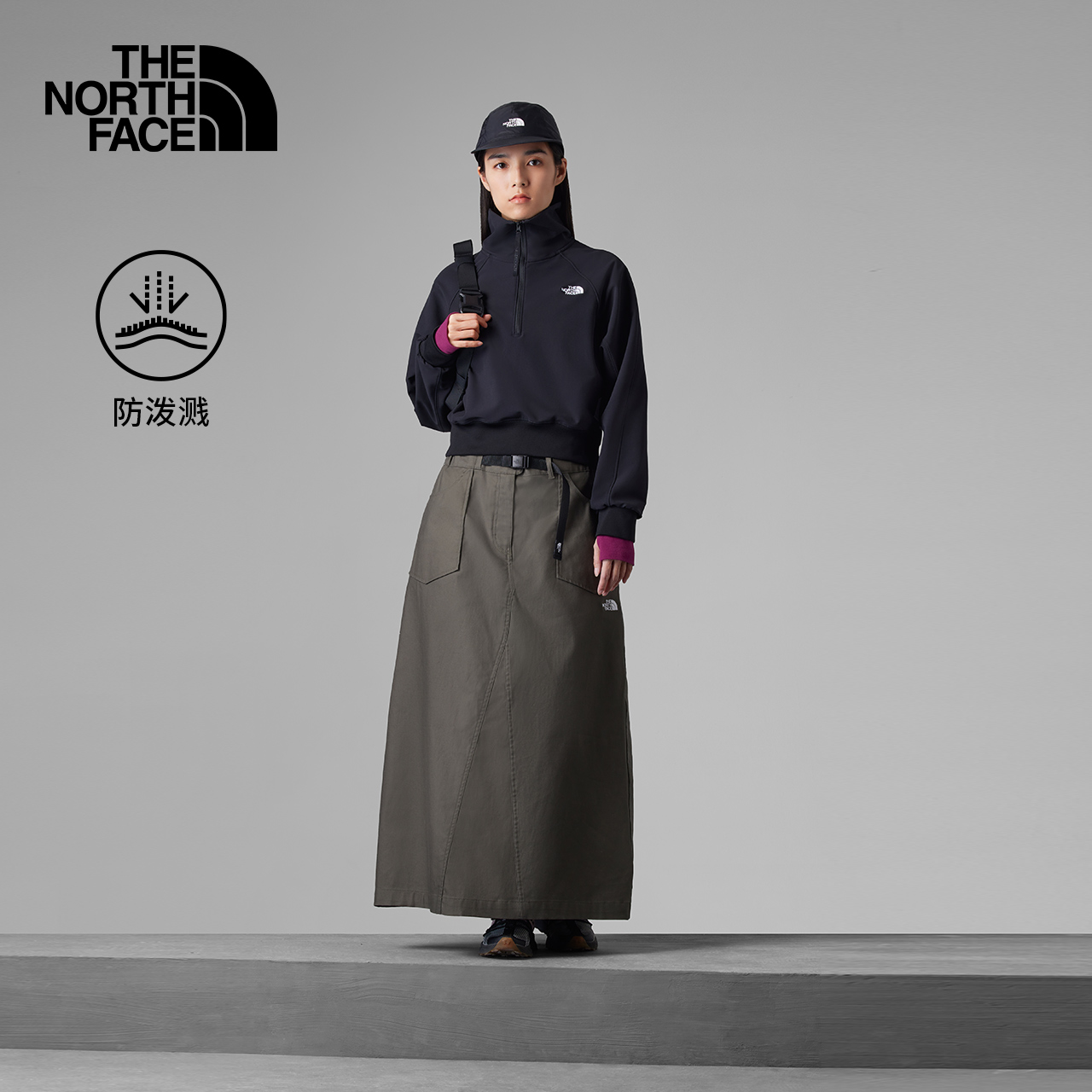 北面UE先锋设计女防泼水背带裙半身裙春TheNorthFace|88EP