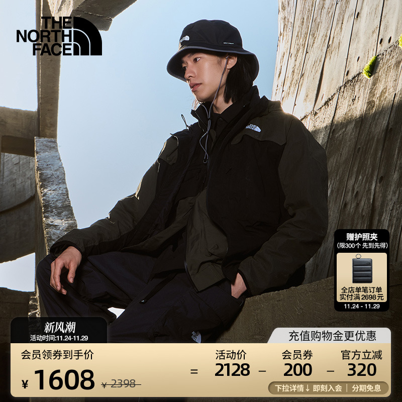 北面UE男防风宽松连帽夹克