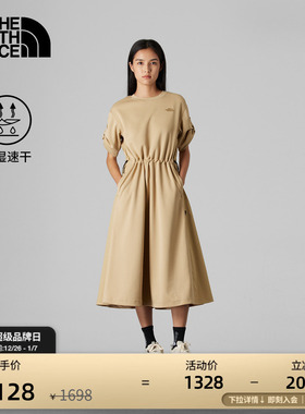 北面UE女速干短袖连衣裙长款城市户外春夏新TheNorthFace|8CJA