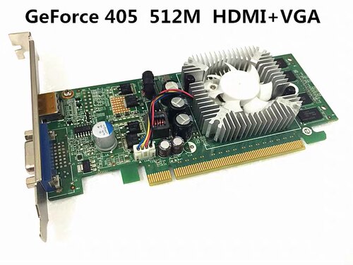 宝龙达GeForce405 G405 台式机电脑真实512M PCI-E显卡HDMI+VGA