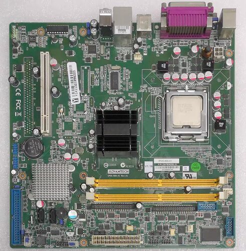 ADVANTECH研华IPOS-600-A1工控工业主板DDR2代内存10组COM口送CPU
