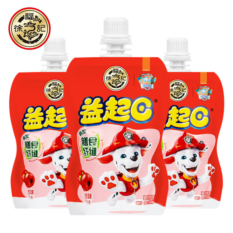 徐福记益起c果冻6包儿童网红可吸吸果冻休闲零食山楂味含膳食纤维