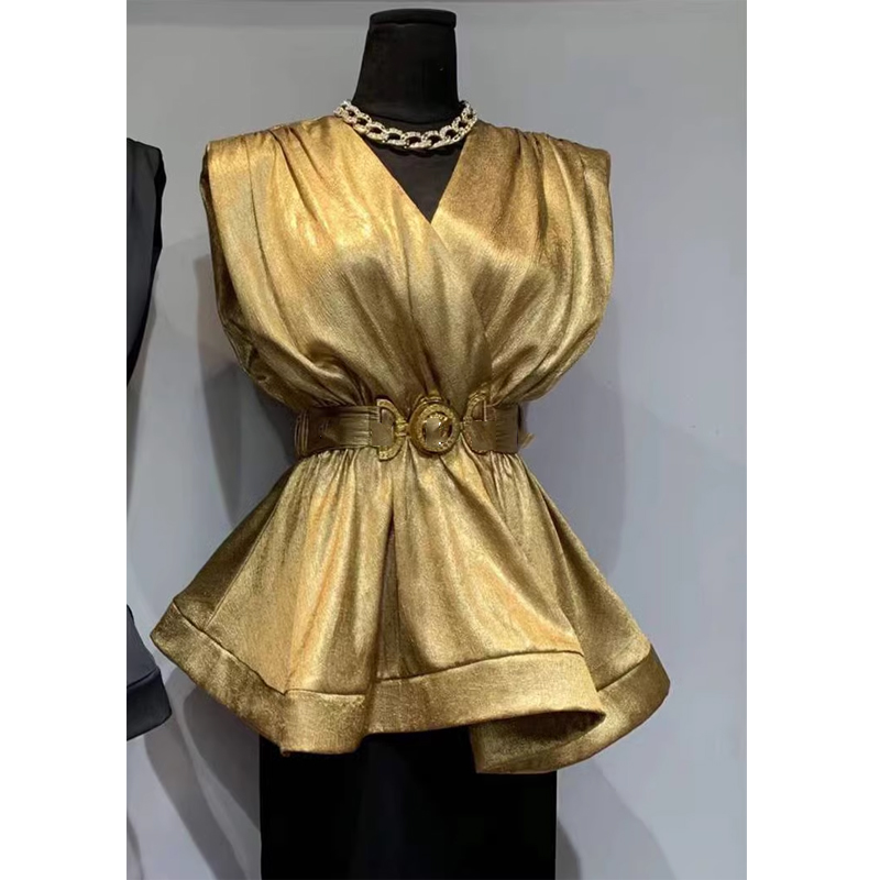 V领T恤女洋气百搭休闲纯色上衣