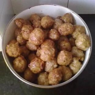 湖北刘氏美食武汉黄陂三鲜肉丸子 肉圆子元园子3斤部分顺丰包邮