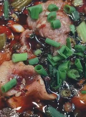 新上 武汉生烫牛肉牛腰酸辣细粉 配一块干子牛肉丝牛腰牛板筋拌面