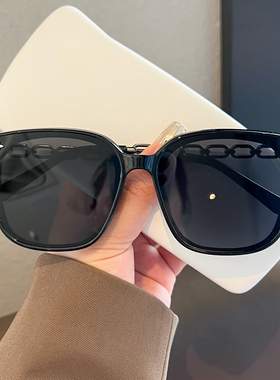 韩版新款墨镜女圆脸大框高级感ins防晒防紫外线太阳镜显瘦眼镜男