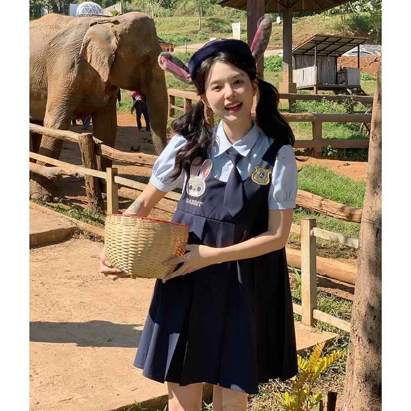 心动突击朱迪套装女可爱兔子警官连衣裙全套女夏新款东京岁时记jk