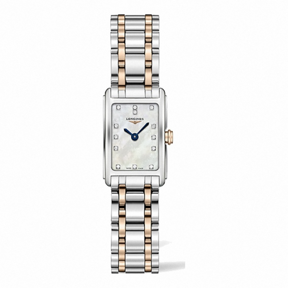Longines浪琴女表黛绰维纳系列钢带间金手表石英表L5.258.5.87.7
