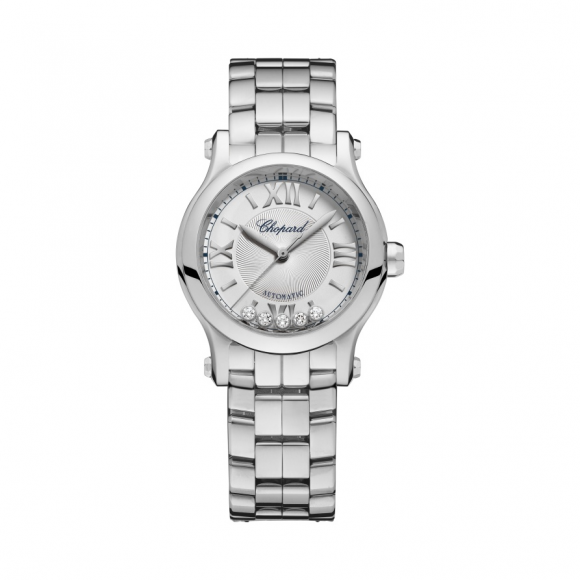 chopard萧邦手表happysport女表快乐5钻石钢带机械表278573-3012