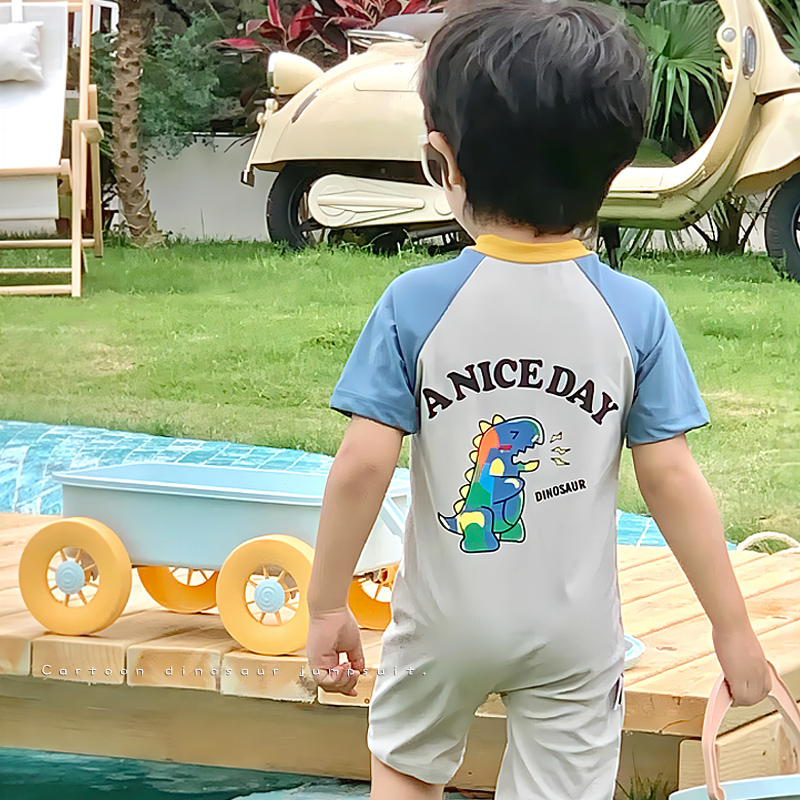 儿童连体泳衣防晒速干