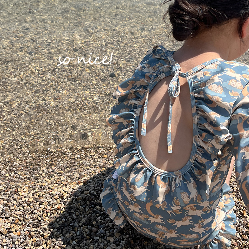 防晒长袖连体露背绑带