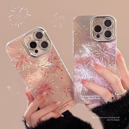 紫霞烟花适用于小米15手机壳卡通红米k80至尊版Redmik70/60/50新款note15/14/13/12turbo4全包civi5pro镜头膜