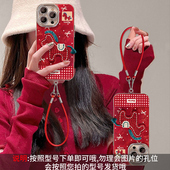 11女findx9卡通8s 新年红色小马适用opporeno14手机壳reno15pro新款 7全包a6镜头膜a5 a3x可爱k13turbo