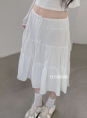 纯欲女人味低腰中长款半身裙