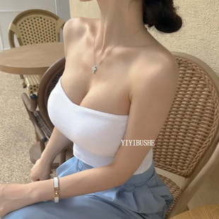 当天发 正品 PR366胸型好看 带胸垫性感绝美辣妹抹胸上衣 韩国代购